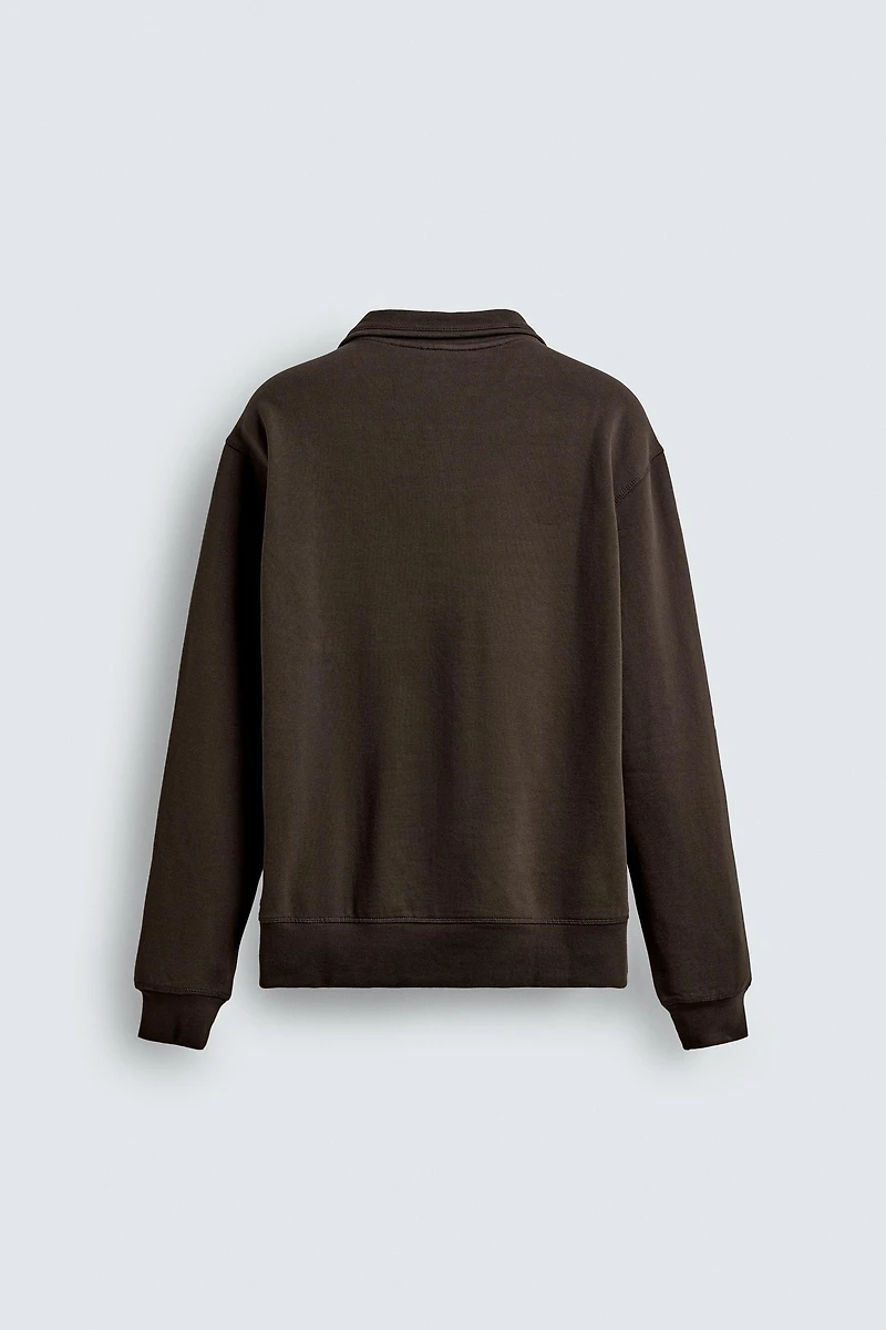 BASIC QUARTER-ZIP SWEATSHIRT