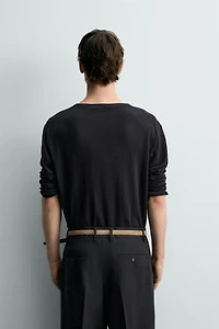 LIGHTWEIGHT COTTON LINEN BLEND JUMPER