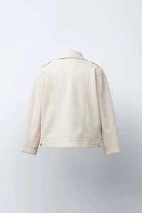 FAUX LEATHER BIKER JACKET
