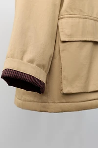 CONTRASTING COLLAR JACKET