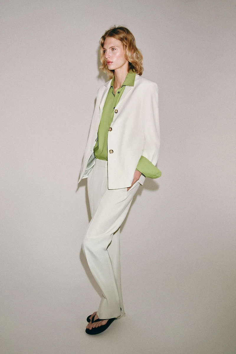 ZW COLLECTION STRAIGHT LINEN BLAZER
