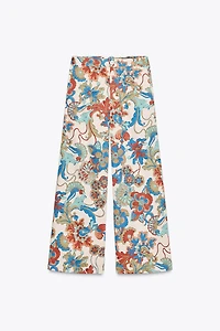 ZW COLLECTION FLORAL MINI FLARE PANTS