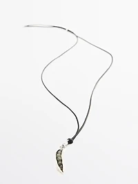 Leather pod pendant