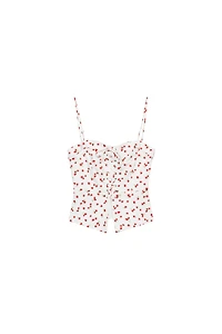 STRAWBERRY PRINT CORSET TOP