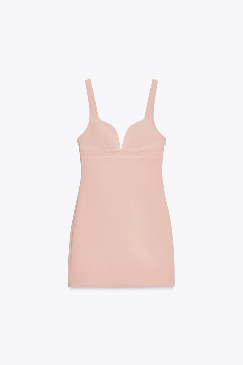 BOW ELASTIC SHORT DRESS