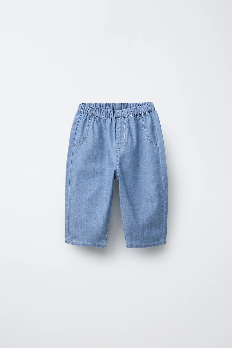 FLOWY BAGGY DENIM PANTS