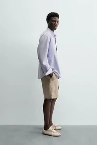 BERMUDA RELAXED FIT 100% LIN