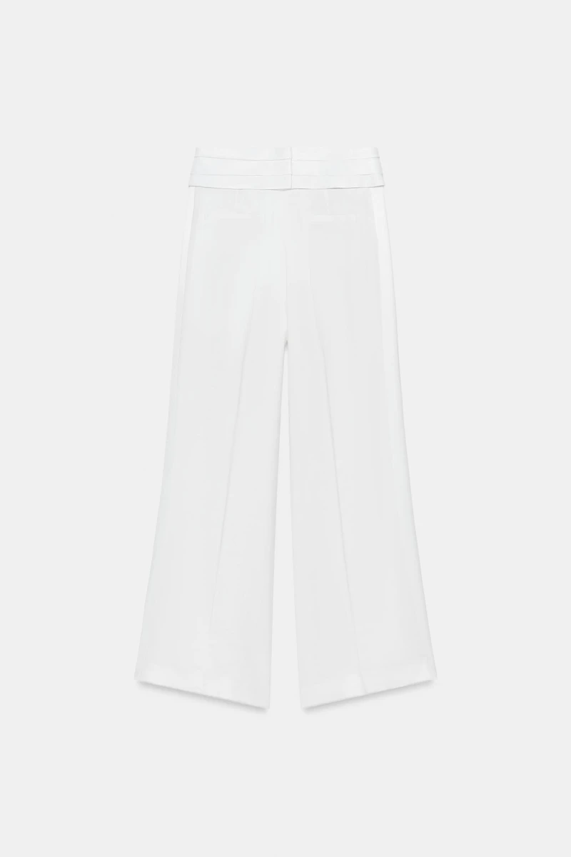 PANTALON CEINTURE EN LIN ZW COLLECTION