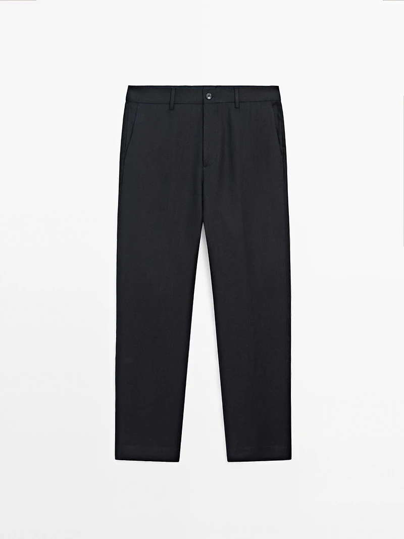 Pantalon de costume 100 % lin