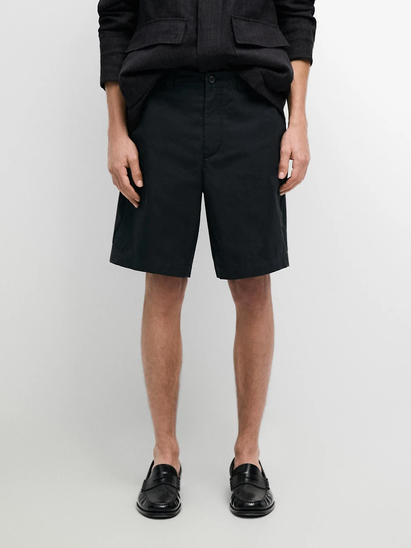 Bermuda détail taille coton