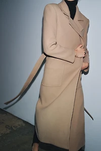 ZW COLLECTION WOOL BLEND BELTED COAT