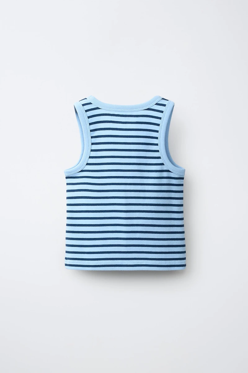STRIPED RIB TOP