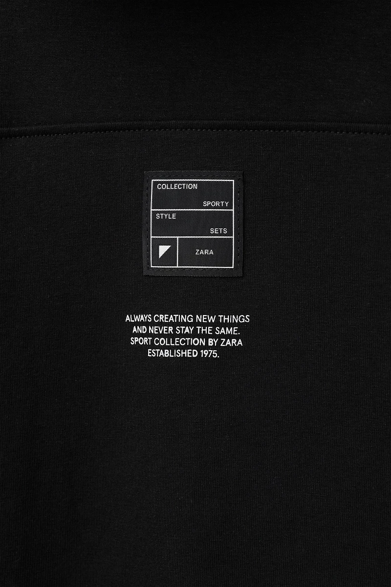 SPORTY INTERLOCK ZIPPER SWEATSHIRT