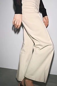 ZW COLLECTION TAILORED WIDE LEG HI-RISE JEANS