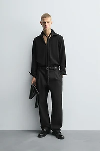 STRIPED TEXTURED CHINO PANTS