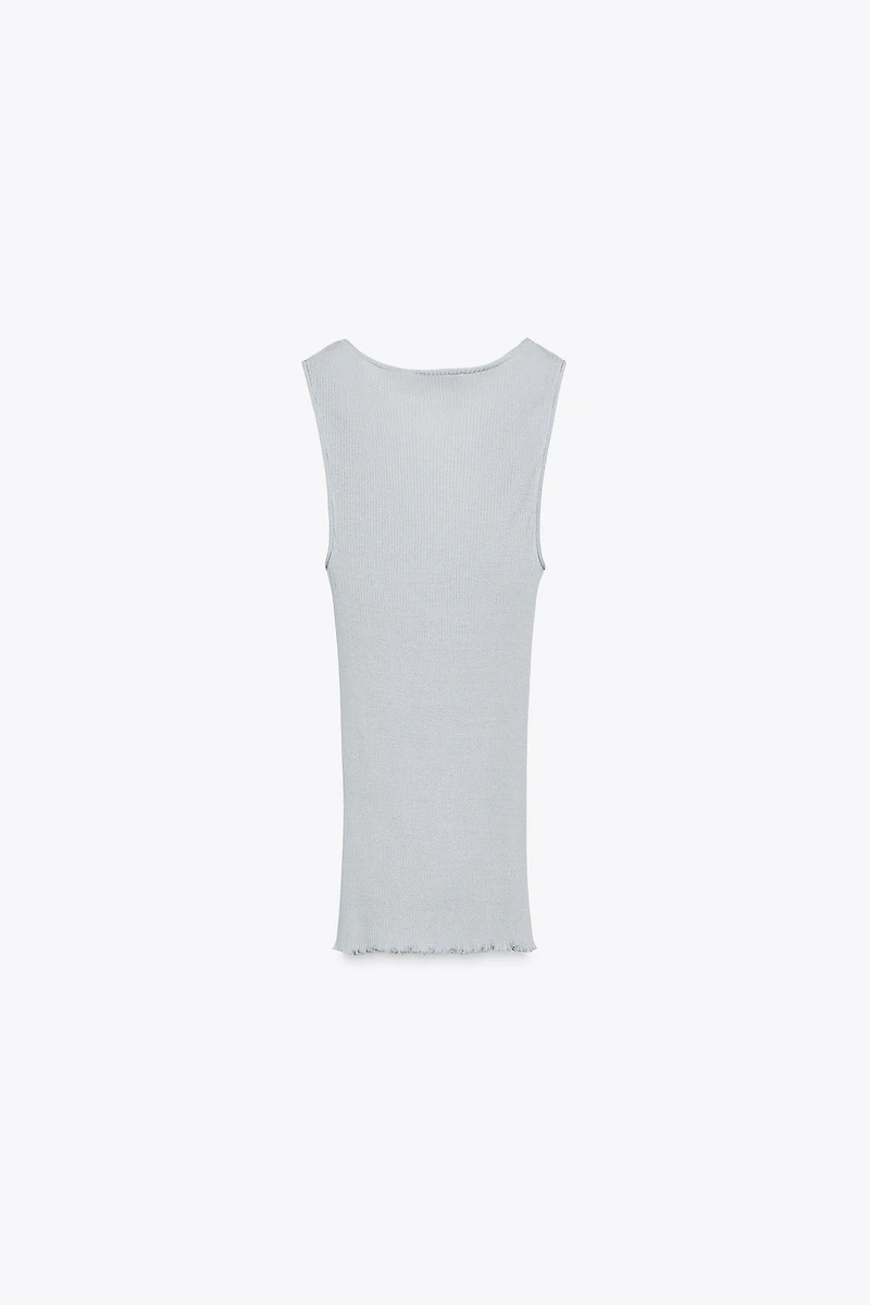 RIBBED LACE T-SHIRT
