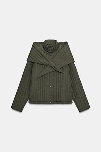 VESTE REMBOURRÉE ÉCHARPE AMOVIBLE