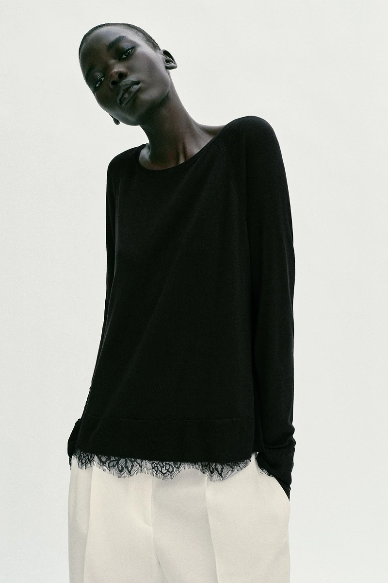 LACE KNIT JUMPER
