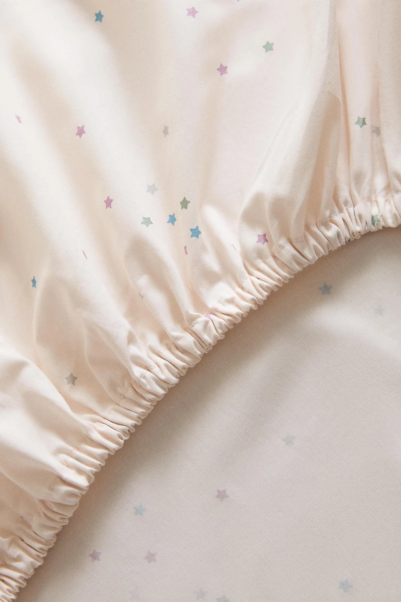 DRAP-HOUSSE ENFANT COTON ÉTOILES