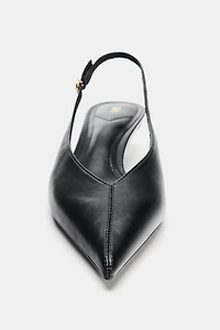 KITTEN HEEL SLINGBACK SHOES