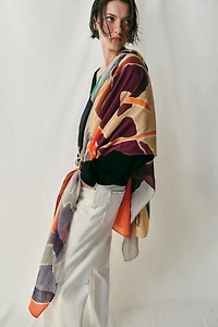 ORGANIC LINEN BLEND PRINTED SCARF