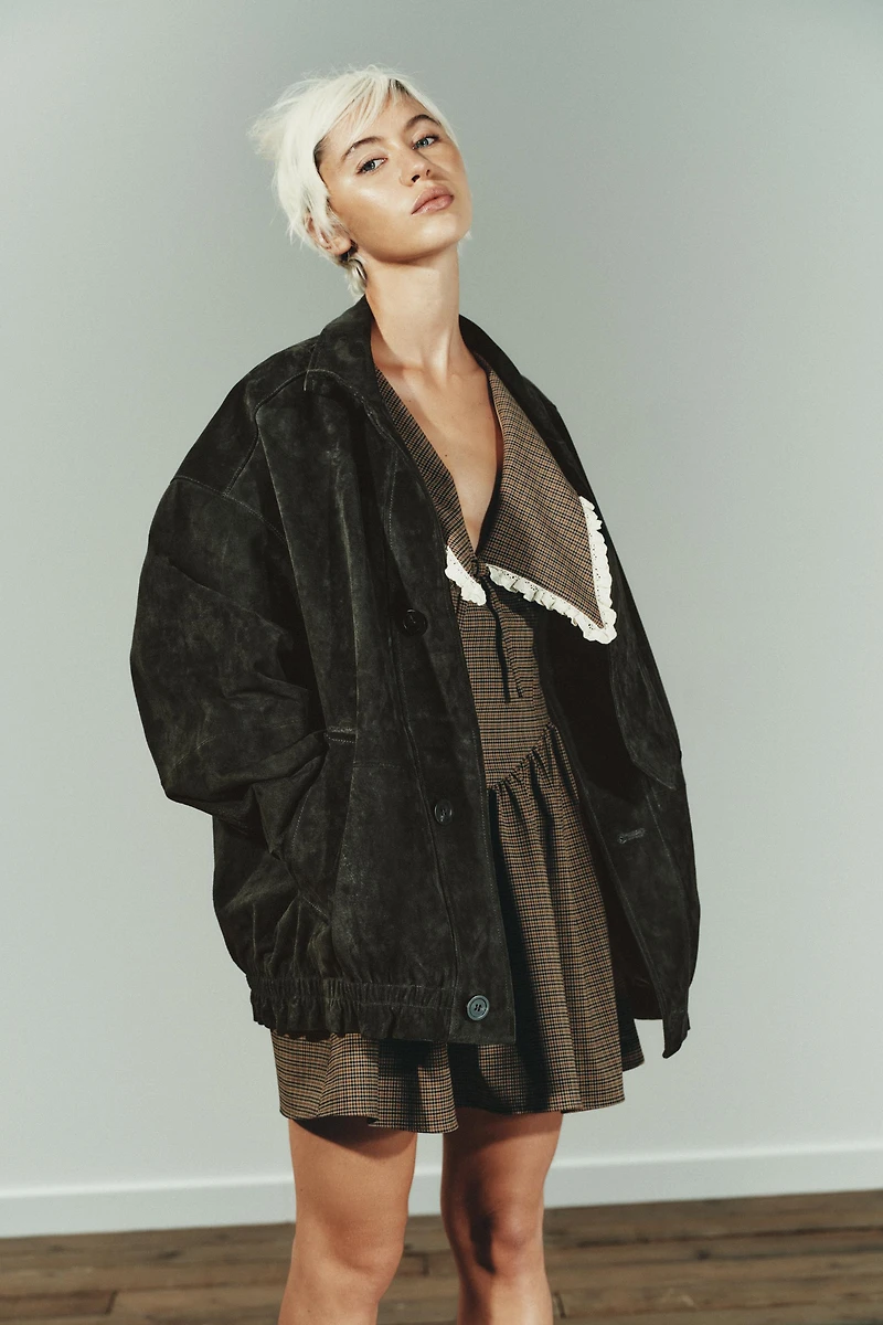 100% SUEDE LEATHER JACKET