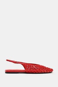 BRAIDED EFFECT SLINGBACK FLATS
