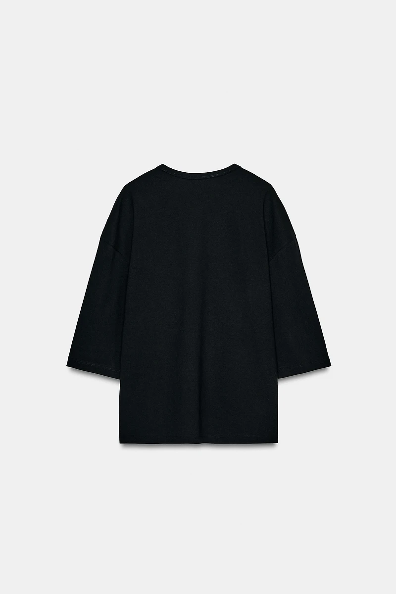 RUSTIC THREE-QUARTER SLEEVE T-SHIRT