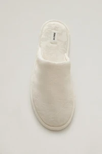 JACQUARD MULE SLIPPERS