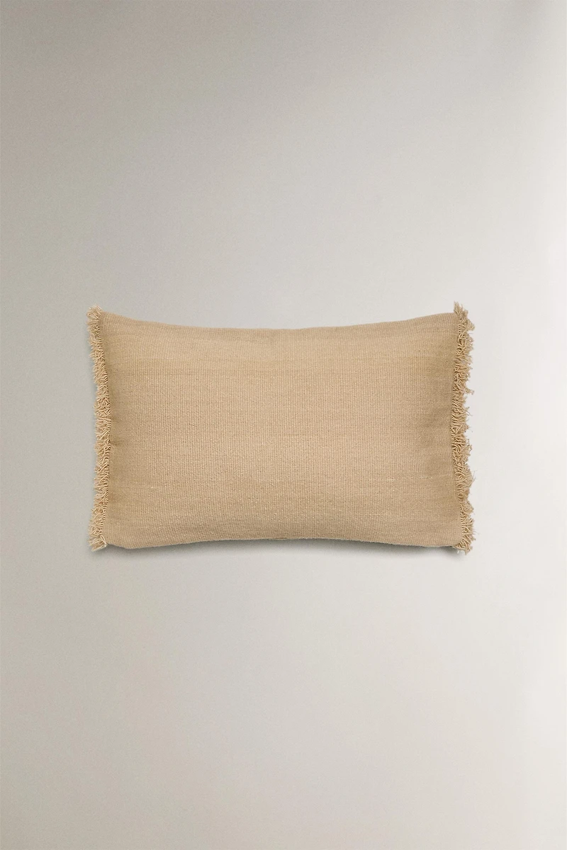 KILIM THROW PILLOW COVER WITH FRINGING