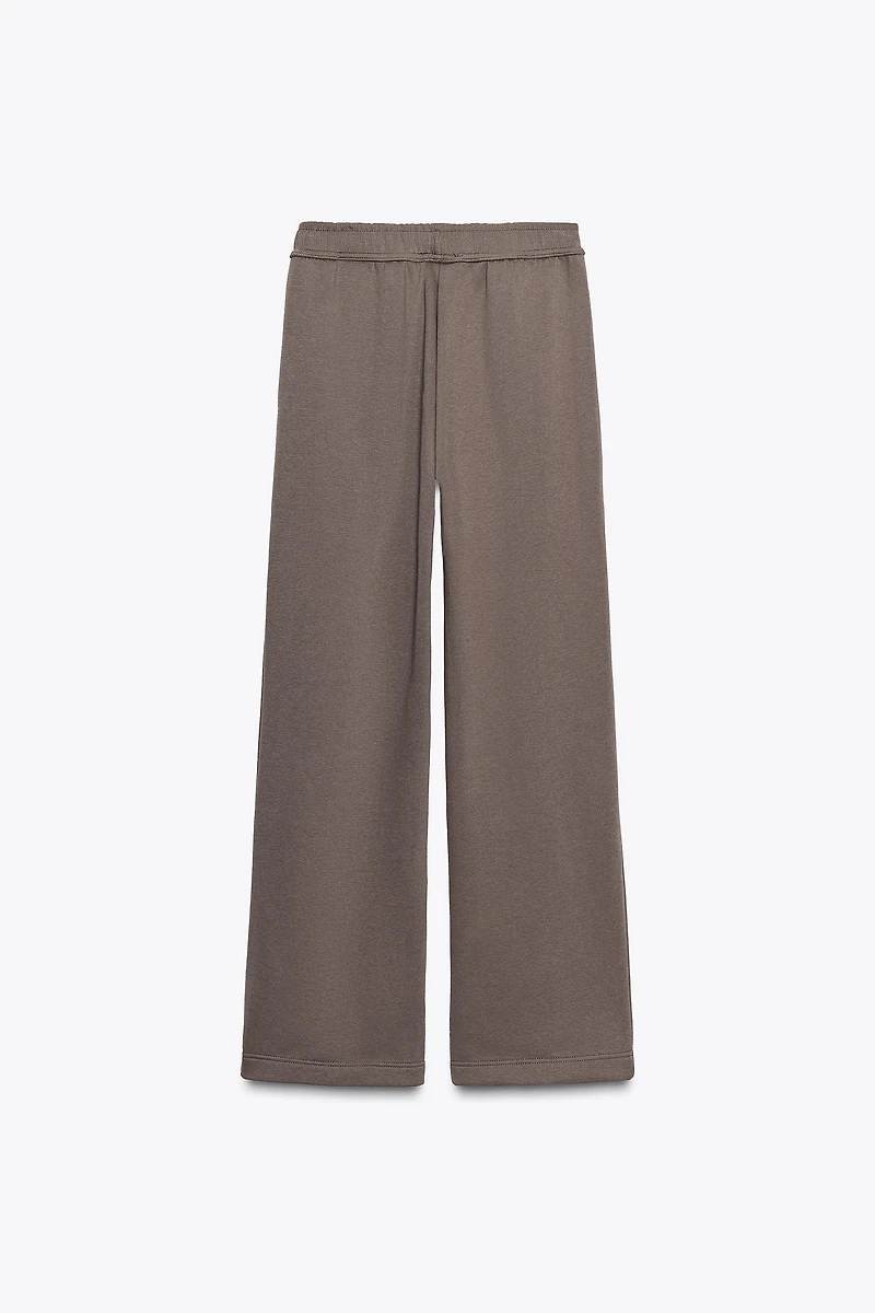 WIDE LEG FLEECE PANTS