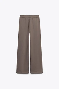 WIDE LEG FLEECE PANTS