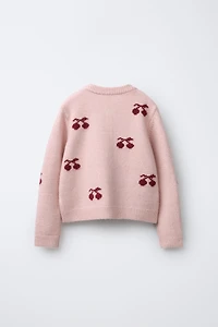 CHERRY KNIT CARDIGAN