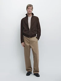 Relaxed fit cotton trousers