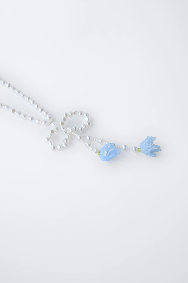 PEARL FLOWER BEAD NECKLACE