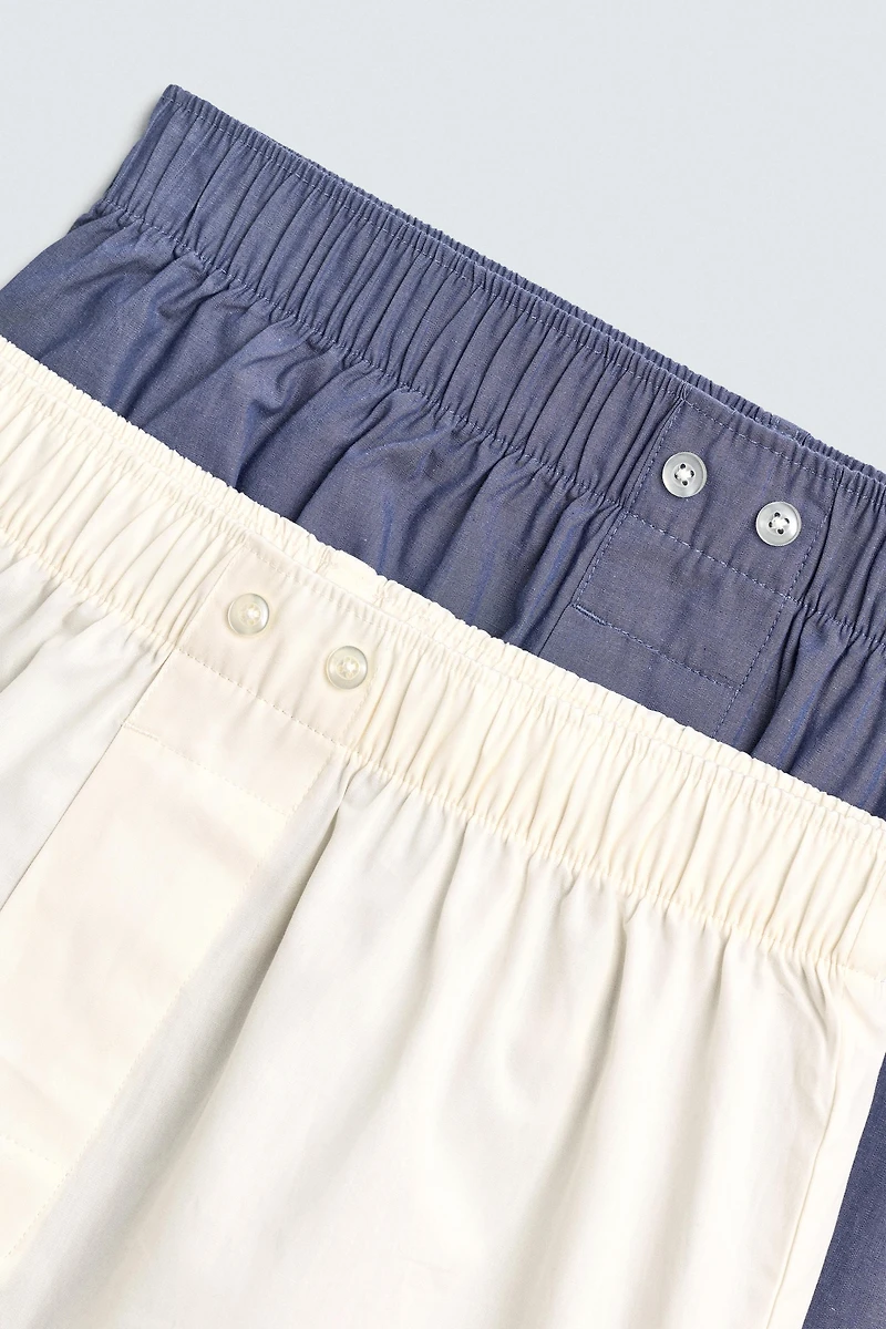 BOXER EN POPELINE COMBINÉ PACK 2