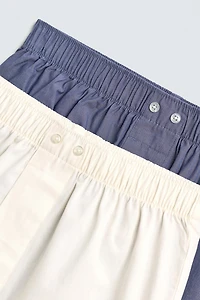 BOXER EN POPELINE COMBINÉ PACK 2