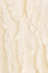 SEMI-SHEER RUFFLED TOP