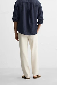 PANTALON COUPE DÉCONTRACTÉE À TEXTURE