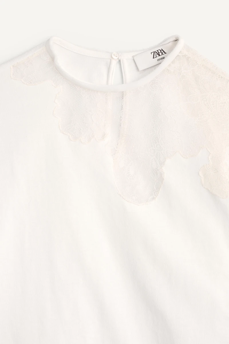 LIMITED EDITION ASYMMETRIC LACE T-SHIRT