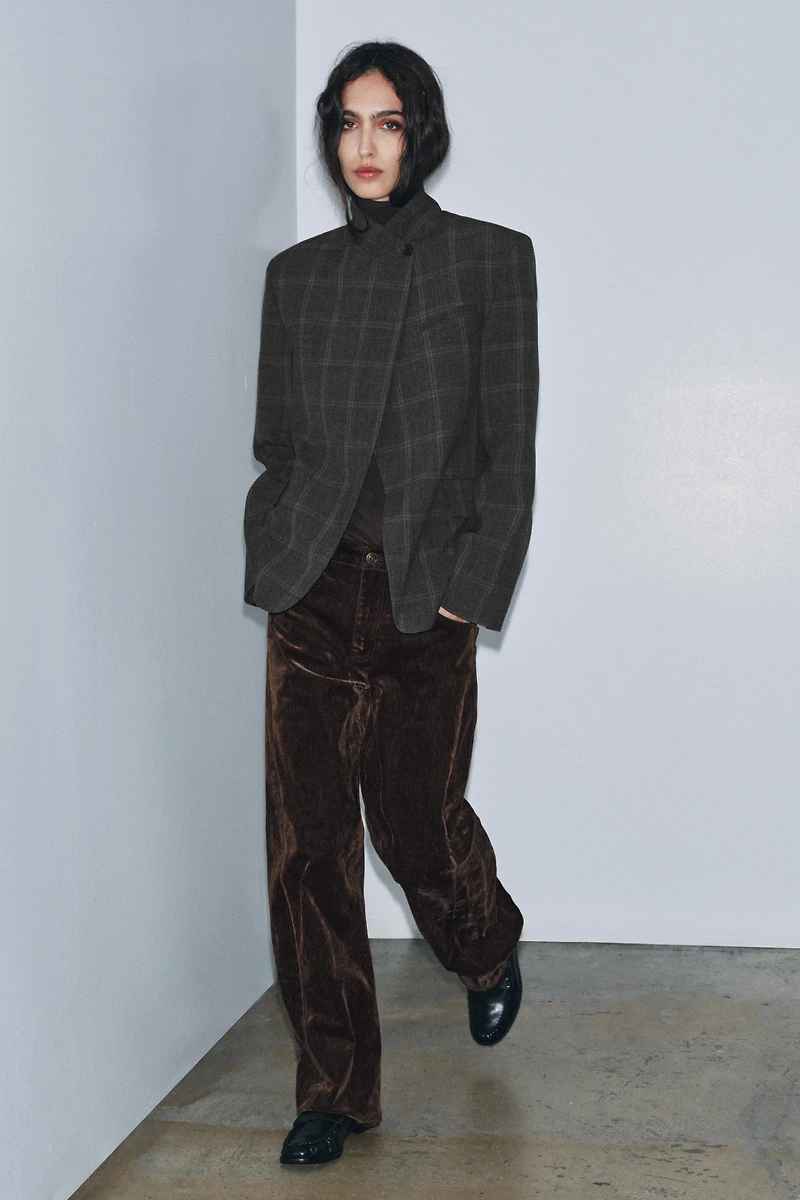 PLAID BLAZER ZW COLLECTION LIMITED EDITION