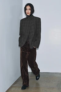 PLAID BLAZER ZW COLLECTION LIMITED EDITION