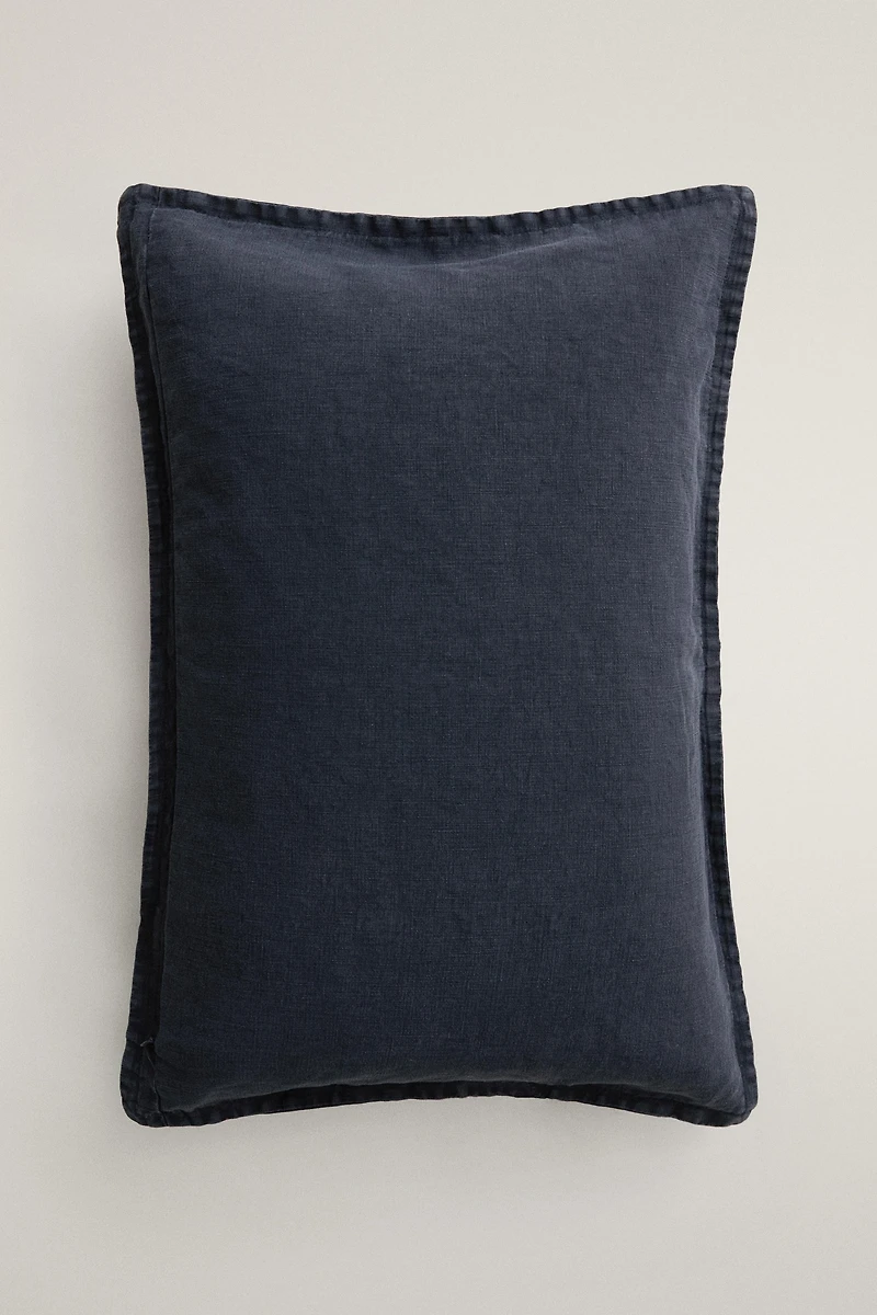 FADED LINEN THROW PILLOW COVER