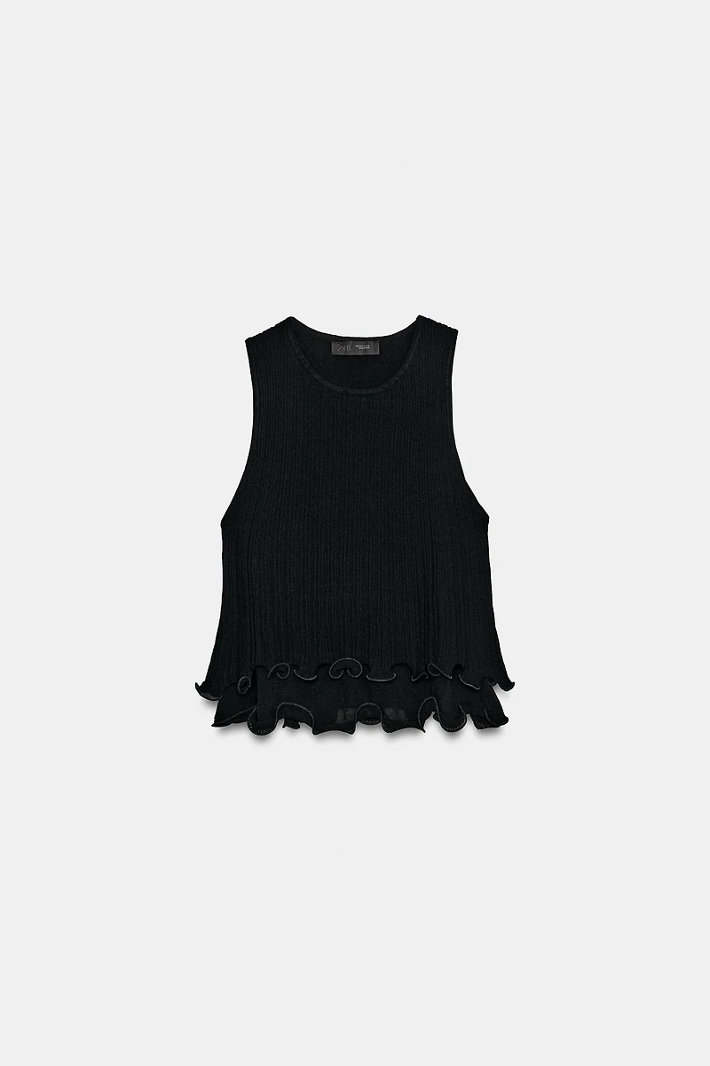 DOUBLE LAYER KNIT TOP