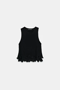 DOUBLE LAYER KNIT TOP