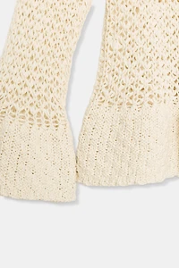 RUFFLED KNIT SWEATER
