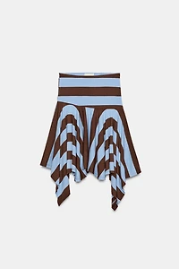JUPE ASYMÉTRIQUE À RAYURES