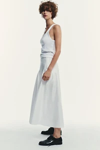 PLEATED MIDI SKIRT
