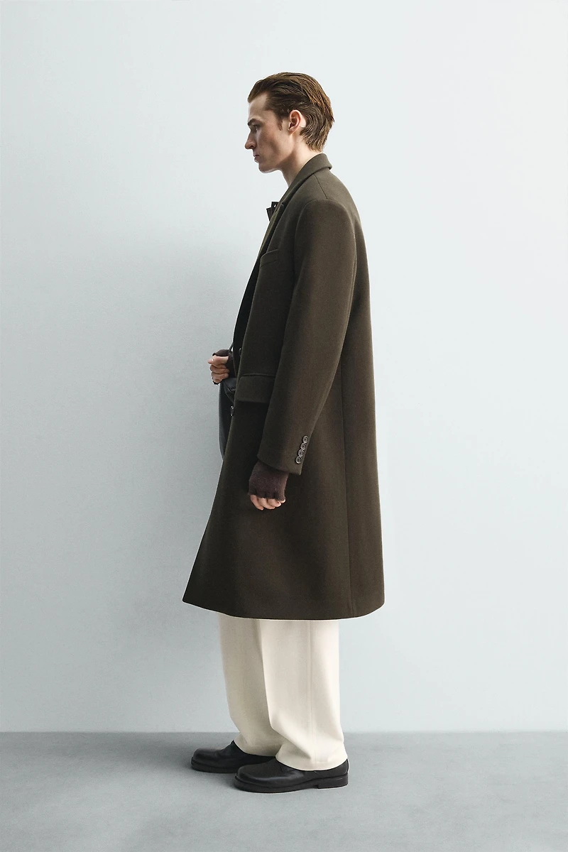 DOUBLE BREASTED WOOL BLEND COAT LIMITED EDITION