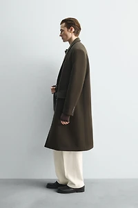 DOUBLE BREASTED WOOL BLEND COAT LIMITED EDITION